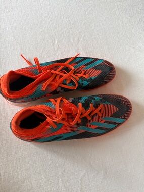 Kids Athletic Shoes in Orange and Teal